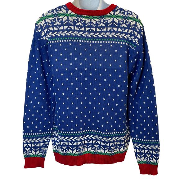 Blizzard Bay Santa Rides A T-Rex Ugly Christmas Sweater Size Large NWOT - Picture 3 of 5